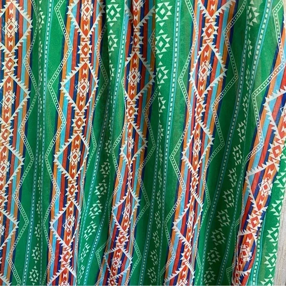 Umgee Green Aztec Sleeveless Blouse - Picture 3 of 6